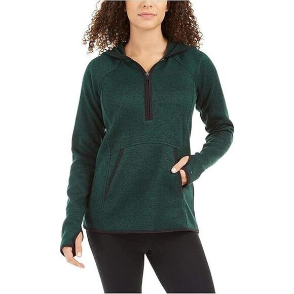 Ideology Tops - Ideology Quarter-Zip Hoodie Sweater XXL Deep Pine